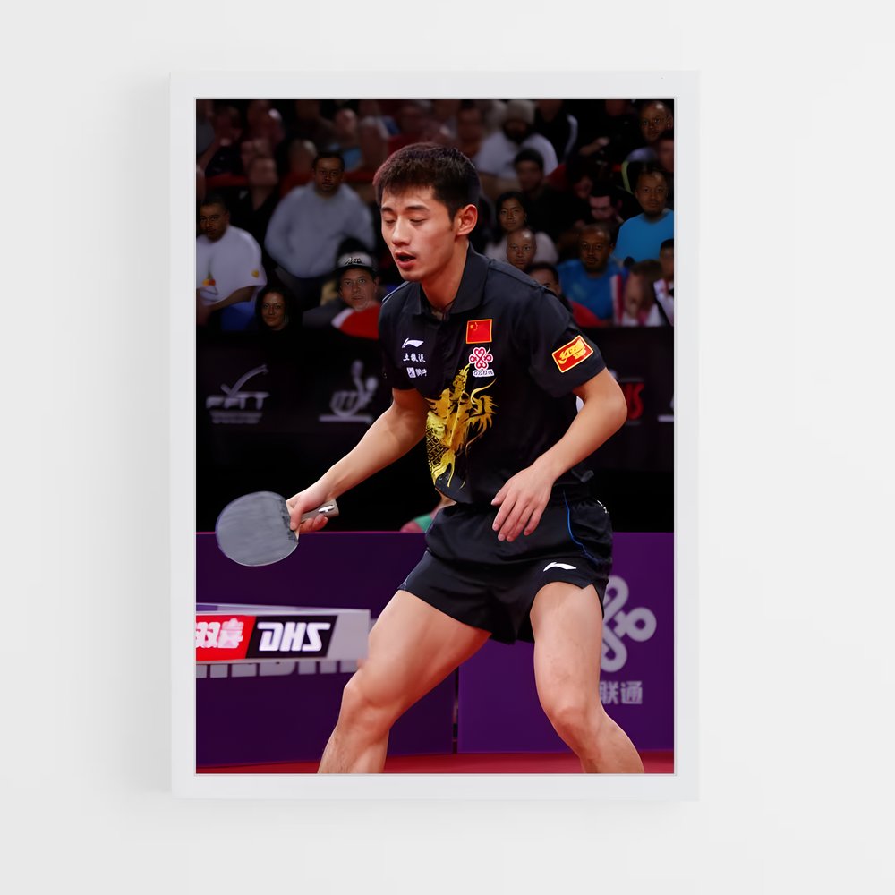 Poster Zhang jike – affiche Tennis de table (vue 3)